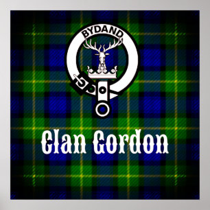 Clan Gordon Crest and Tartan Poster