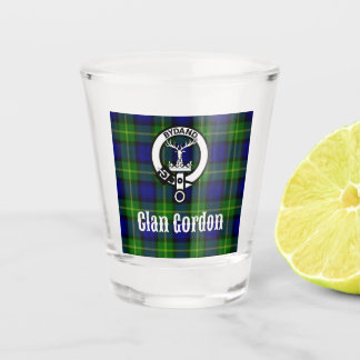 Clan Gordon Crest Badge & Tartan Shot Glass