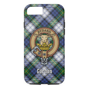 Clan Gordon Crest over Dress Tartan Case-Mate iPhone Case