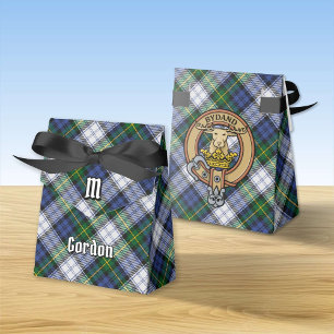Clan Gordon Crest over Dress Tartan Favour Box