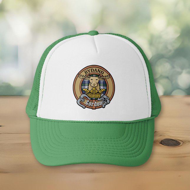 Clan Gordon Crest over Dress Tartan Trucker Hat (Creator Uploaded)