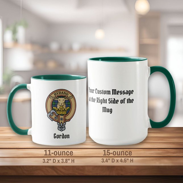 Clan Gordon Crest over Tartan Mug (Creator Uploaded)