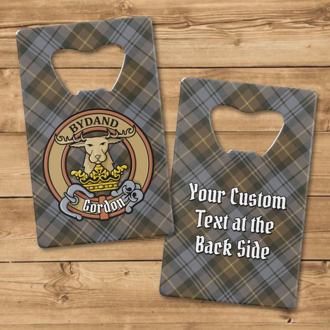 Clan Gordon Crest over Weathered Tartan (Creator Uploaded)