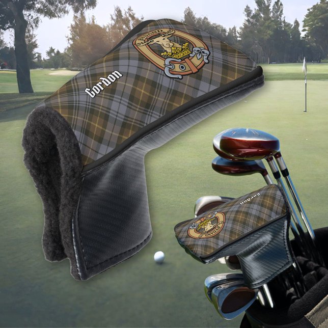 Clan Gordon Crest over Weathered Tartan Golf Head Cover (Creator Uploaded)