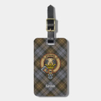 Clan Gordon Crest over Weathered Tartan
