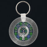 Clan Gordon Crest & Tartan Knot Keychain<br><div class="desc">Clan Gordon Crest & Tartan Knot</div>