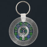 Clan Gordon Crest & Tartan Knot Keychain<br><div class="desc">Clan Gordon Crest & Tartan Knot</div>