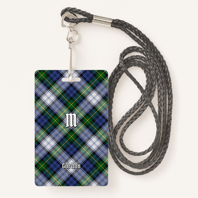 Clan Gordon Dress Tartan Badge ID Badge (Front with Lanyard)