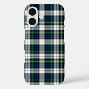 Clan Gordon Dress Tartan Blue and White Plaid iPhone 16 Case