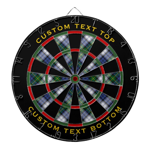 Clan Gordon Dress Tartan Dart Board (Front)