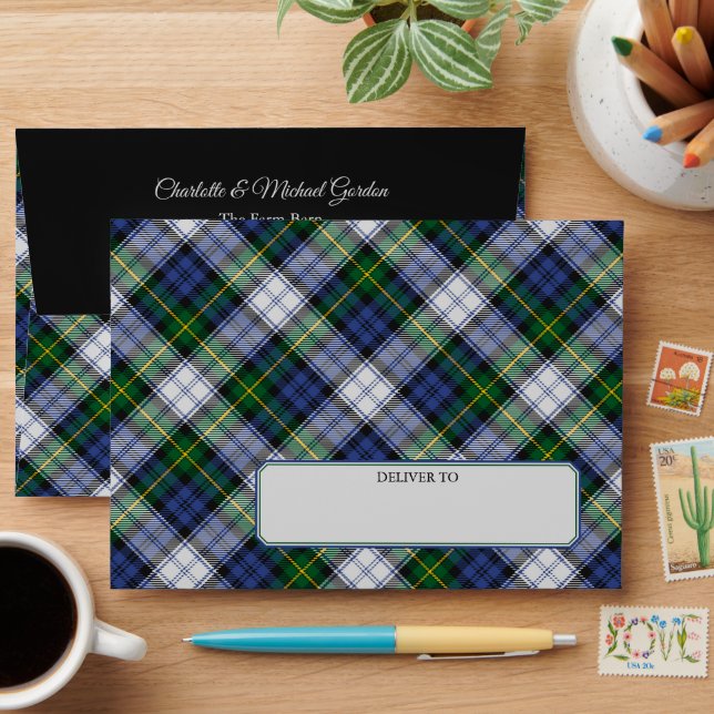 Clan Gordon Dress Tartan Envelope (Desk)