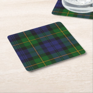 Clan Gordon Plaid Paper Coasters