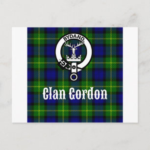 Clan Gordon Tartan Crest Postcard
