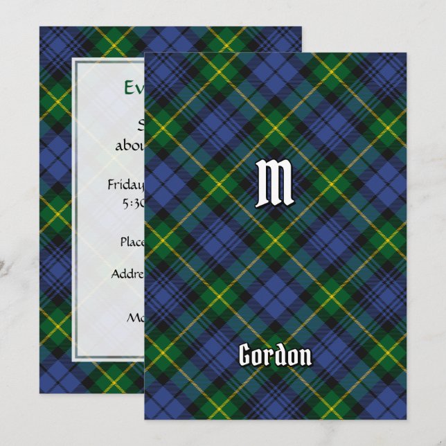 Clan Gordon Tartan Invitation (Front/Back)