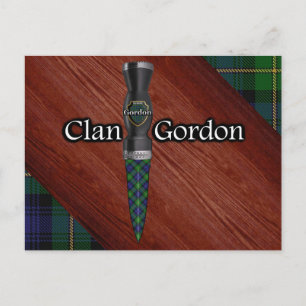 Clan Gordon Tartan Sgian Dubh Blade Postcard