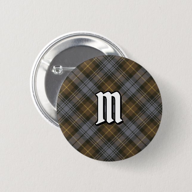 Clan Gordon Weathered Tartan Button (Front & Back)