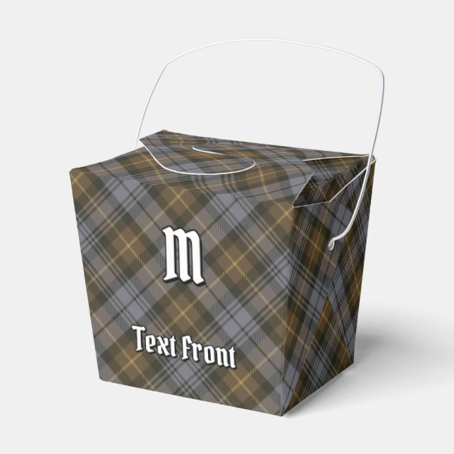 Clan Gordon Weathered Tartan Favour Box (Front Side)
