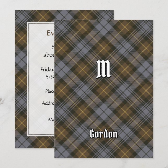 Clan Gordon Weathered Tartan Invitation (Front/Back)