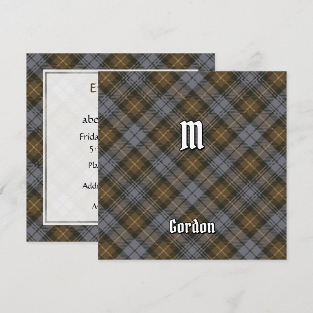 Clan Gordon Weathered Tartan Invitation (Front/Back)