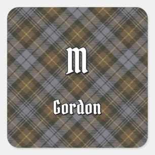 Clan Gordon Weathered Tartan Square Sticker