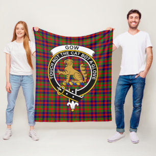 Clan Gow Tartan Plaid Fleece Blanket