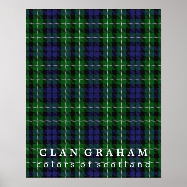 Clan Graham Colours of Scotland Tartan Poster (Front)