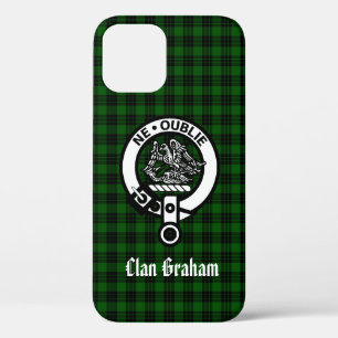Clan Graham Crest Badge and Tartan iPhone 12 Case