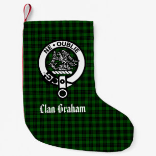 Clan Graham Crest Badge Personalised  Small Christmas Stocking