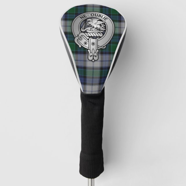 Clan Graham Crest & Dress Tartan Golf Head Cover (Front)