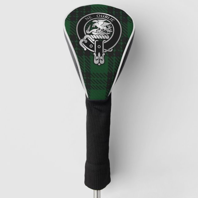 Clan Graham Crest & Tartan Golf Head Cover (Front)