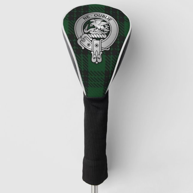 Clan Graham Crest & Tartan Golf Head Cover (Front)