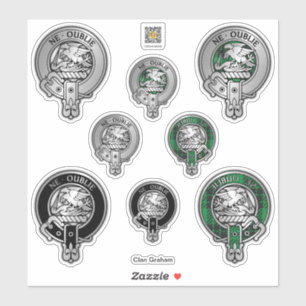 Clan Graham Crest & Tartan Sticker