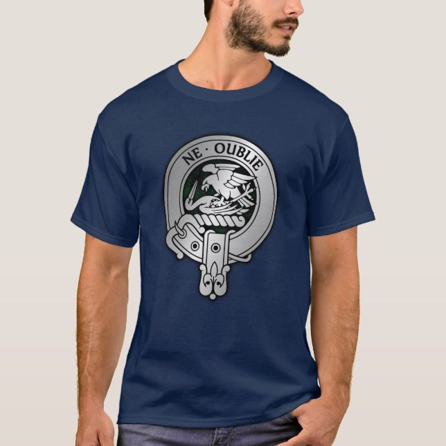 Clan Graham Crest & Tartan T-Shirt (Front)