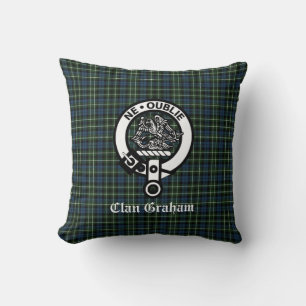 Clan Graham Montrose Tartan & Crest Cushion