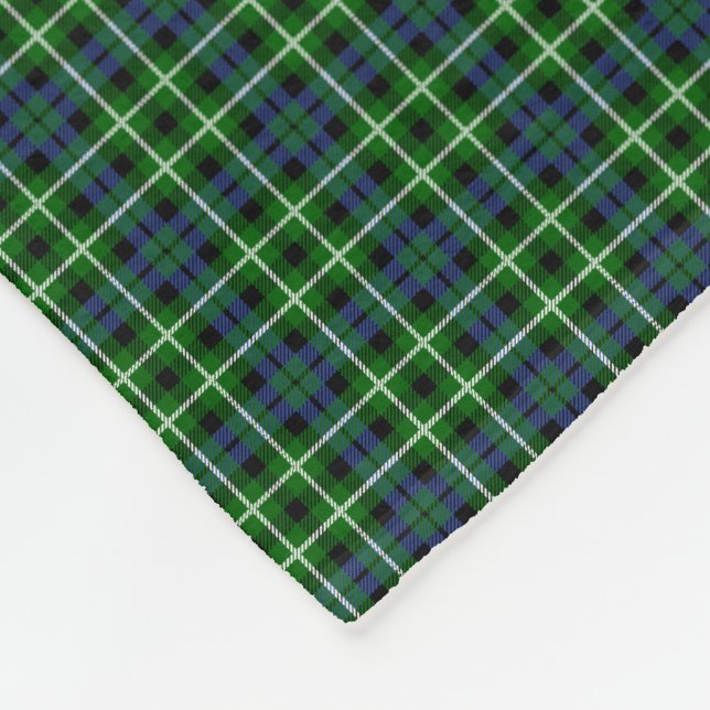Clan Graham Tartan Fleece Blanket (Corner)