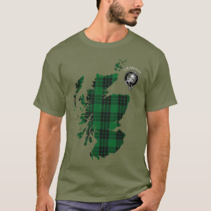 Clan Graham Tartan Map & Crest T-Shirt
