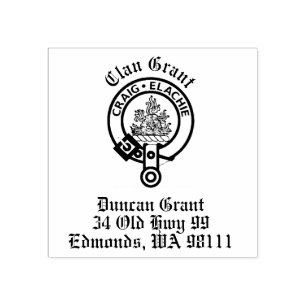 Clan Grant Crest Badge Customisable Rubber Stamp