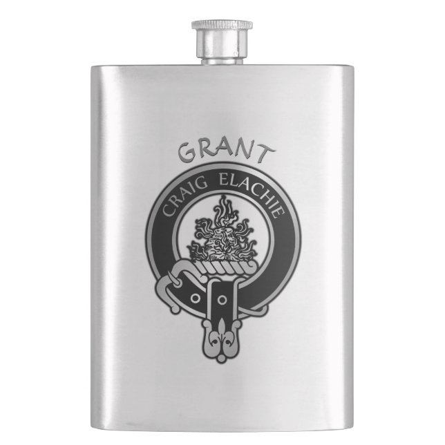 Clan Grant Crest Flask (Front)
