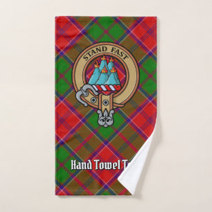 Clan Grant Crest over Tartan Bath Towel Set