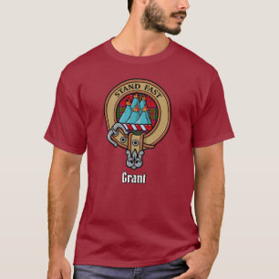 Clan Grant Crest over Tartan T-Shirt