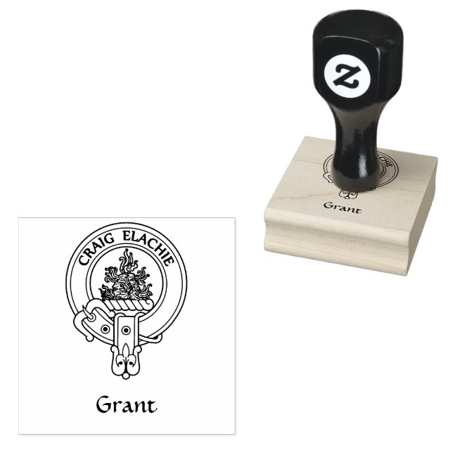 Clan Grant Crest Rubber Stamp (Stamped)
