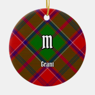 Clan Grant Tartan Ceramic Tree Decoration