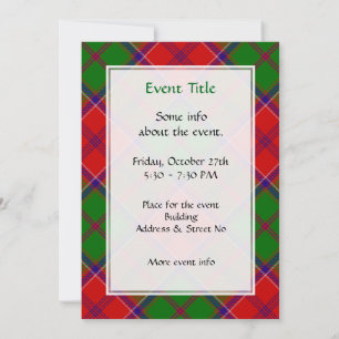 Clan Grant Tartan Invitation
