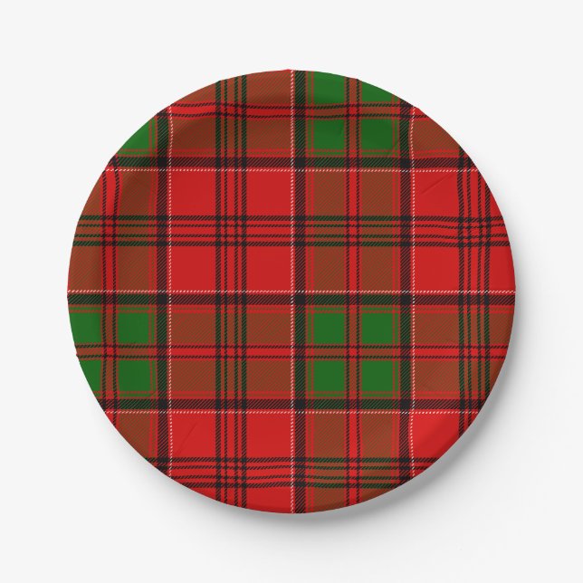 Clan Grant Tartan Paper Plate (Front)