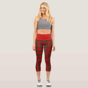Clan Grant Tartan Plaid   Capri Leggings