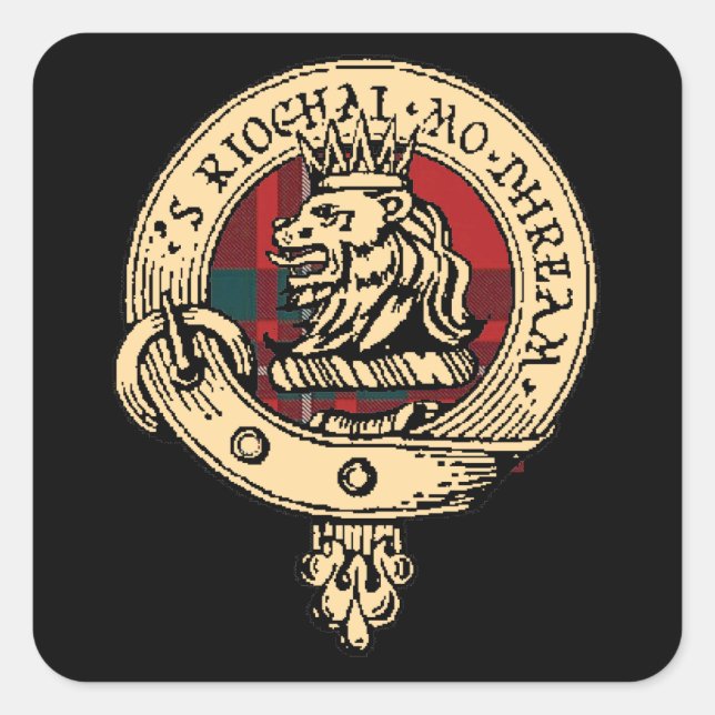 Clan Gregor Badge Tartan Sticker (Front)