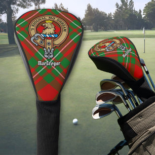 Clan Gregor Crest over Tartan Golf Head Cover