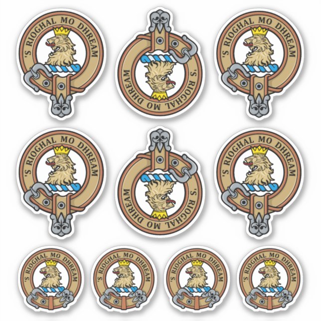 Clan Gregor Crest Sticker Set (Front)