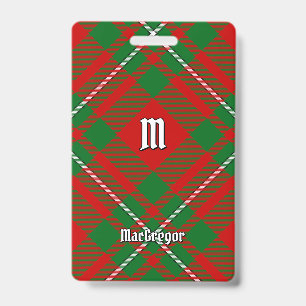 Clan Gregor Tartan Badge ID Badge