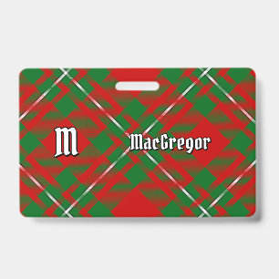 Clan Gregor Tartan Badge ID Badge